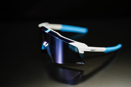 100%(ワンハンドレット) AEROCRAFT Matte White HiPER® Blue Mirror Lens